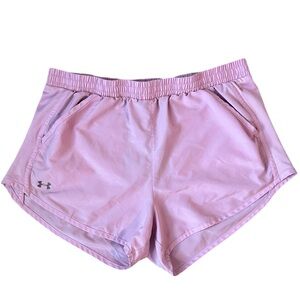 Under Armour Women’s Fly By Mauve Pink Running Shorts M/L